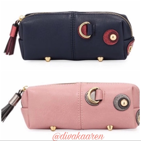 Neiman Marcus Handbags - Cosmetic Pencil Case Pink or Navy